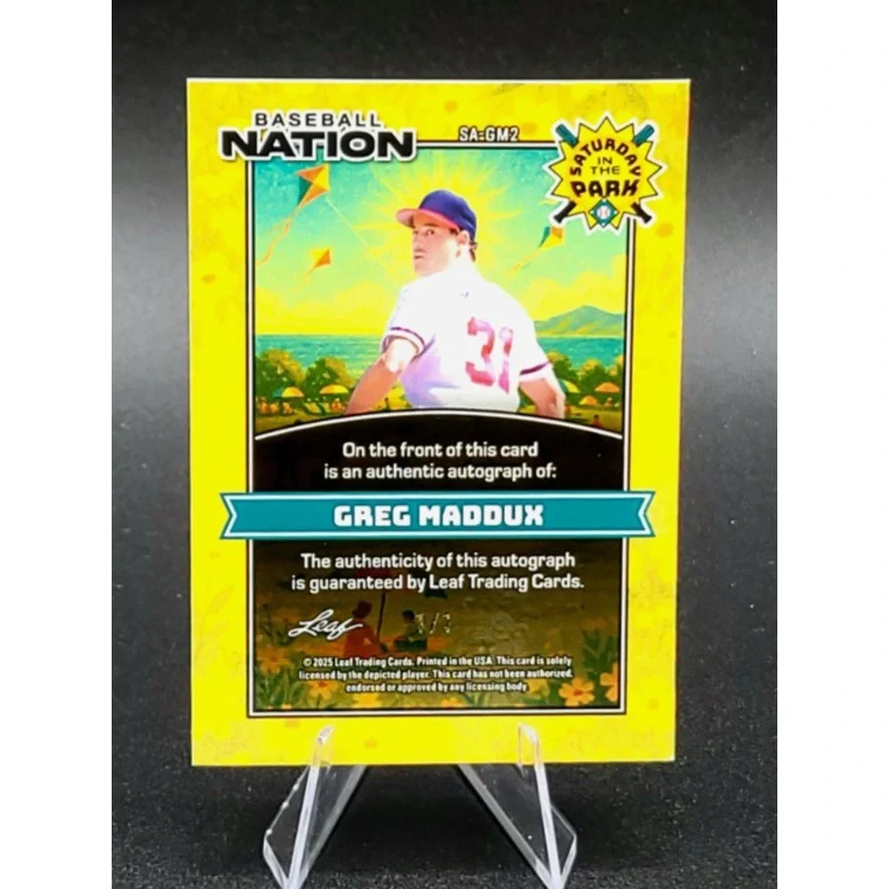 2025 Greg Maddux 1/1 Saturday in the Park Auto RARE Atlanta Braves HOF